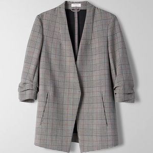 Aritzia Babaton Power Hip Plaid Check Blazer 6